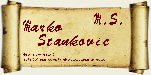 Marko Stanković vizit kartica